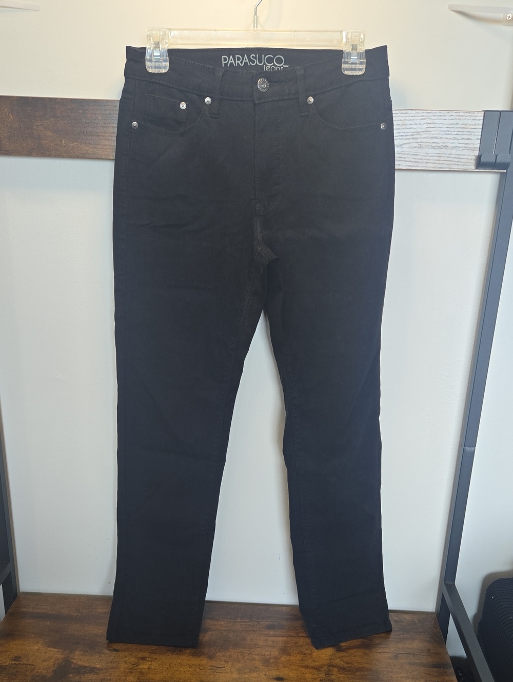 Parasuco Women's Black Slim Straight Jeans Classic OG Y2K